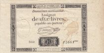 France 10 Livres Black - Watermark Fleur de Lys - (24-10-1792) - Sign. Taisaud - Serial 15661