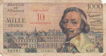 France 10 NF sur 1000 Francs - Richelieu - 07-03-1957 - Serial W.325