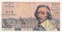 France 10 Nouveaux Francs Richelieu - 02-07-1959 - Serial K.18