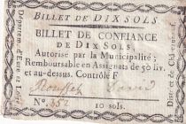 France 10 Sols - Eure et Loir - Municipalité de Chateauneuf - 1792