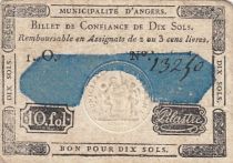 France 10 Sols - Maine et loire - Angers municipality - 10-02-1792