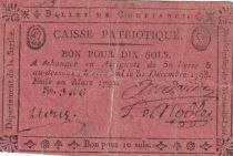 France 10 Sols - Sarthe - Municipalité de Château-du-Loir - 03-1792