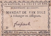 France 10 Sous - Aveyron - Cujoul - 1792 - Serial D