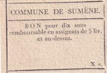 France 10 Sous - Gard - Commune de Sumène - 1792