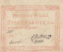 France 10 sous - Mayenne - Laval municipality - 1791