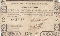 France 10 sous - Puy de dôme - Municipalité de Pont du château - 1792