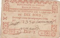 France 10 sous - Puy de dôme - Municipality of Cornon - 1792