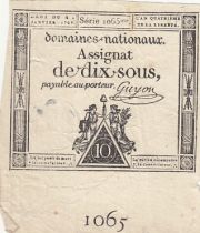 France 10 Sous Women (04-01-1792) - Sign. Guyon - Serial 1065