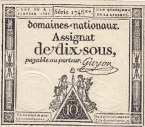 France 10 Sous Women (04-01-1792) - Sign. Guyon - Serial 1748