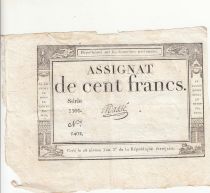 France 100 Francs - 18 Nivose An III - (07.01.1795) -  Sign. Masse - Série 3506