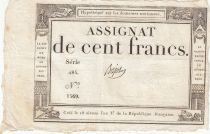 France 100 Francs - 18 Nivose An III - (07.01.1795) - Sign. Bajot - Serial 485