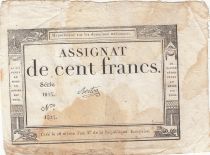 France 100 Francs - 18 Nivose An III - (07.01.1795) - Sign. Berton - Serial 1853