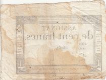 France 100 Francs - 18 Nivose An III - (07.01.1795) - Sign. Berton - Serial 1853