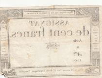 France 100 Francs - 18 Nivose An III - (07.01.1795) - Sign. Berton - Serial 6