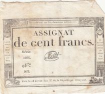 France 100 Francs - 18 Nivose An III - (07.01.1795) - Sign. Boitet - Serial 2806