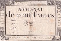 France 100 Francs - 18 Nivose An III - (07.01.1795) - Sign. Bouty - Serial 2785