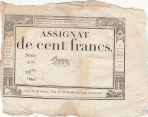 France 100 Francs - 18 Nivose An III - (07.01.1795) - Sign. Brisson - Serial 4799