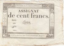 France 100 Francs - 18 Nivose An III - (07.01.1795) - Sign. Brisson - Serial 588