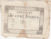 France 100 Francs - 18 Nivose An III - (07.01.1795) - Sign. Chevrot - Serial 4519