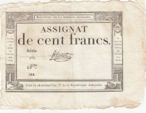 France 100 Francs - 18 Nivose An III - (07.01.1795) - Sign. Chevrot - Serial 476