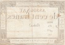 France 100 Francs - 18 Nivose An III - (07.01.1795) - Sign. Dubra - P.A.78 - Serial 872