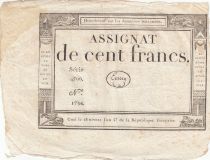 France 100 Francs - 18 Nivose An III - (07.01.1795) - Sign. Emery - Serial 4799