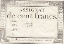 France 100 Francs - 18 Nivose An III - (07.01.1795) - Sign. Fere - Serial 1071