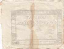 France 100 Francs - 18 Nivose An III - (07.01.1795) - Sign. Fere - Serial 5255