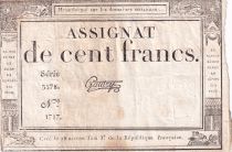 France 100 Francs - 18 Nivose An III - (07.01.1795) - Sign. Gautry - Serial 3578 - P.78