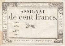 France 100 Francs - 18 Nivose An III - (07.01.1795) - Sign. Gautry - Serial 3578