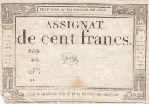 France 100 Francs - 18 Nivose An III - (07.01.1795) - Sign. Godet - Serial 406