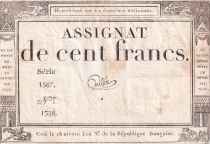 France 100 Francs - 18 Nivose An III - (07.01.1795) - Sign. Guyot - Serial 1567