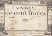 France 100 Francs - 18 Nivose An III - (07.01.1795) - Sign. Haze  - Série 1780