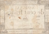 France 100 Francs - 18 Nivose An III - (07.01.1795) - Sign. Haze  - Série 1780