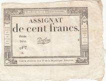 France 100 Francs - 18 Nivose An III - (07.01.1795) - Sign. Haze - Serial 3932