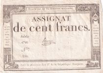 France 100 Francs - 18 Nivose An III - (07.01.1795) - Sign. Henry - Serial 4799