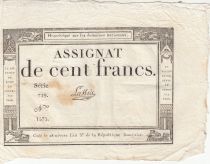 France 100 Francs - 18 Nivose An III - (07.01.1795) - Sign. Lassia - Serial 729