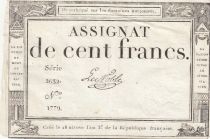 France 100 Francs - 18 Nivose An III - (07.01.1795) - Sign. Le Noble - Serial 2632