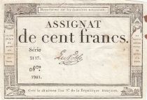 France 100 Francs - 18 Nivose An III - (07.01.1795) - Sign. Le Noble - Serial 3117