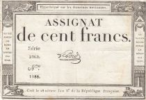 France 100 Francs - 18 Nivose An III - (07.01.1795) - Sign. Lehord - Serial 2162