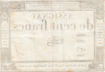 France 100 Francs - 18 Nivose An III - (07.01.1795) - Sign. Lehord - Serial 2162