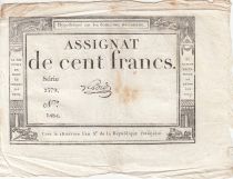 France 100 Francs - 18 Nivose An III - (07.01.1795) - Sign. Lehord - Serial 2379