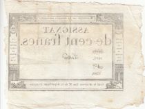 France 100 Francs - 18 Nivose An III - (07.01.1795) - Sign. Lenoir - Serial 1879