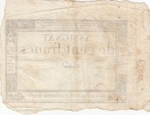 France 100 Francs - 18 Nivose An III - (07.01.1795) - Sign. Lenoir - Serial 722