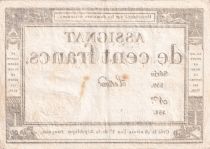 France 100 Francs - 18 Nivose An III - (07.01.1795) - Sign. Lenoir - Serial 859