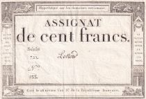 France 100 Francs - 18 Nivose An III - (07.01.1795) - Sign. Lenoir - Série 722