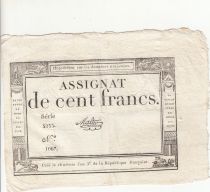 France 100 Francs - 18 Nivose An III - (07.01.1795) - Sign. Malter - Serial 5255