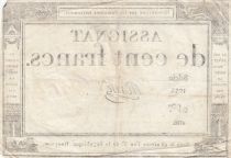 France 100 Francs - 18 Nivose An III - (07.01.1795) - Sign. Masse - Serial 1733