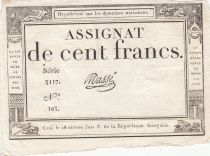 France 100 Francs - 18 Nivose An III - (07.01.1795) - Sign. Masse - Serial 3117