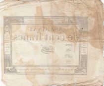 France 100 Francs - 18 Nivose An III - (07.01.1795) - Sign. Masse - Serial 859